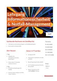 Lehrgang Informationssicherheit & Notfall-Management