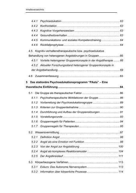 „Psychoedukation Angst bei stationären Patienten - PAsta“ - OPUS ...