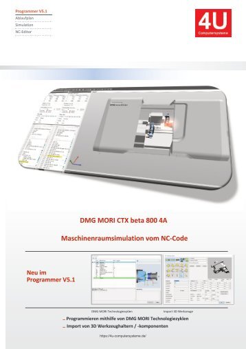 DMG MORI CTX beta 800 4A CAD CAM Programmer V5 DMG MORI Gildemeister Programmieren