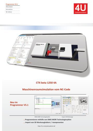 DMG MORI CTX beta 1250 4A CAD CAM 