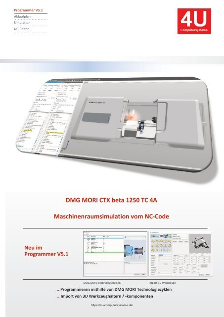 DMG MORI CTX beta 1250 TC 4A CAD CAM 