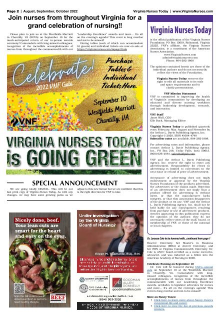 Virginia Nurses Today - August 2022