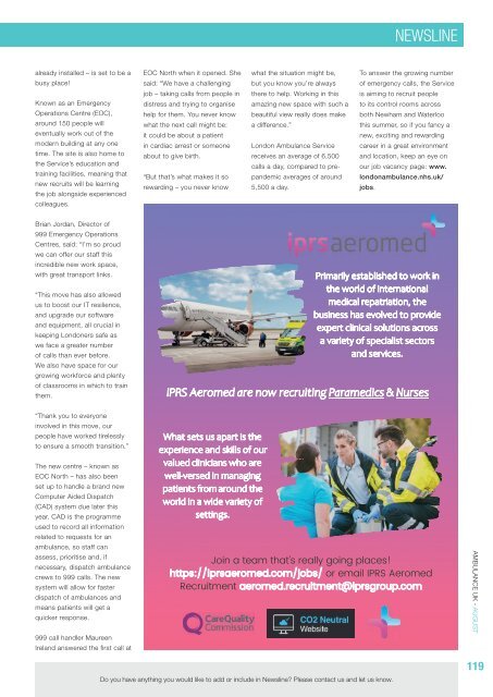 Ambulance UK August 2022