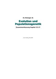 Evolution und Populationsgenetik