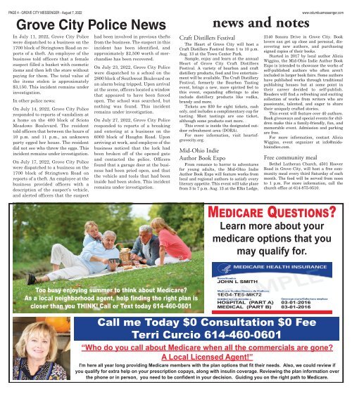 Grove City Messenger - August 7th, 2022