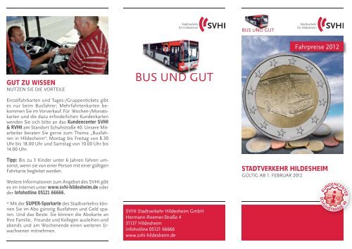 BUS UND GUT - SVHI - Stadtverkehr für Hildesheim