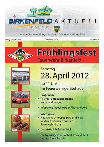 Ausgabe 2012-16 Marktplatzfest Birkenfeld - RK Werbetechnik