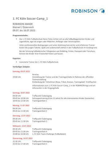 Programmdetails 1. FC Köln Soccer-Camp_1