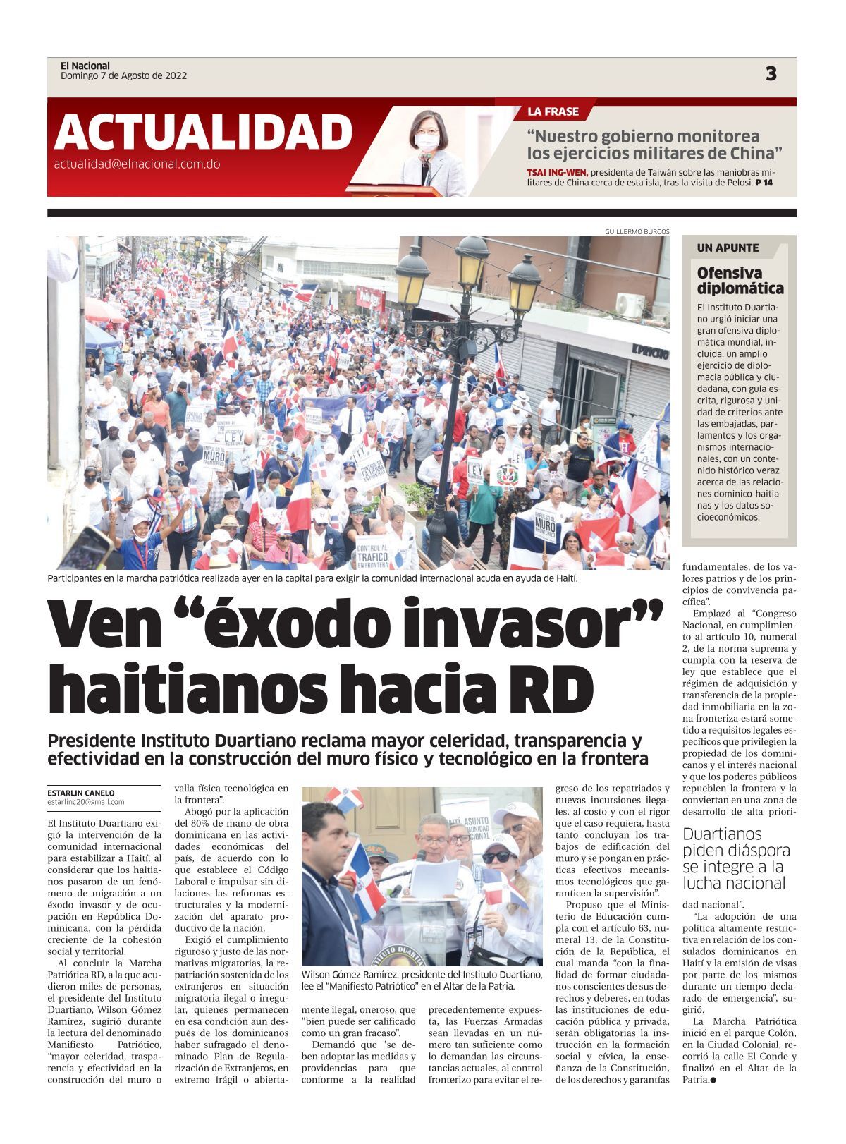 Impreso domingo 7 agosto 2022