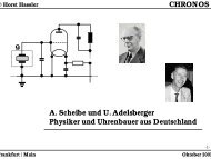 Physiker und Uhrenbauer - Chronos e.V.