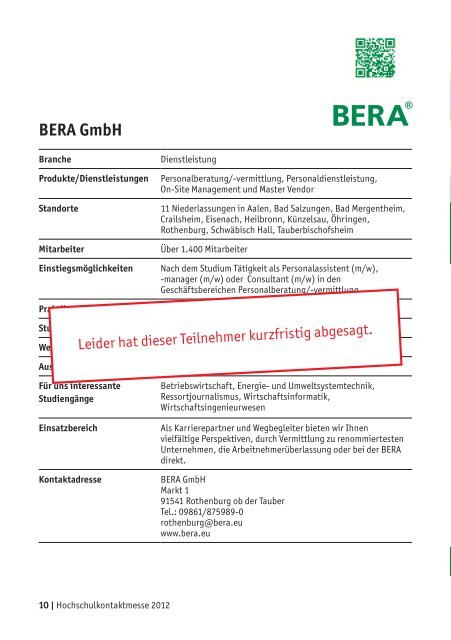 Messeheft - Download als PDF Datei - Hochschule Ansbach