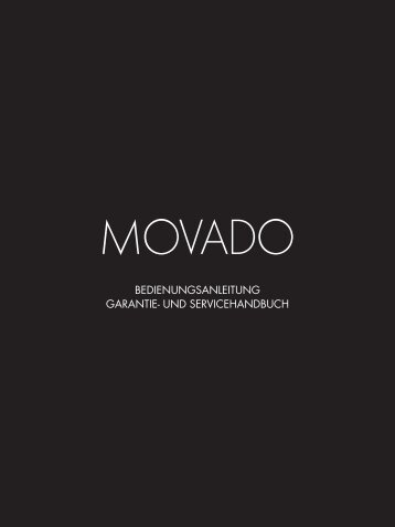bedienungsanleitung garantie- und servicehandbuch - Movado
