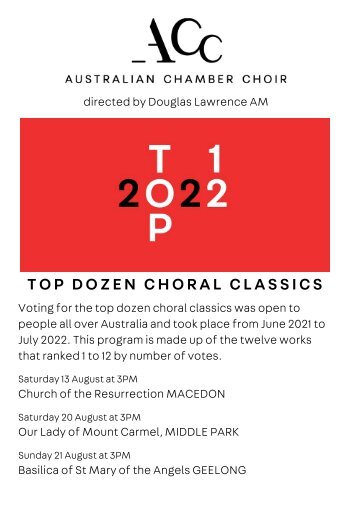 Top Dozen Choral Classics
