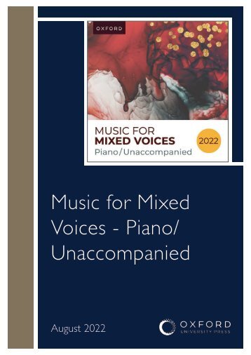 Music for Mixed Voices  2022 sampler