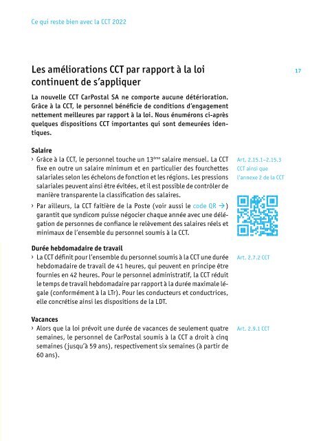 La CCT CarPostal SA 2022