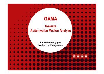 gama - merken und vergessen - Gewista