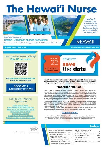 The Hawai'i Nurse - August 2022