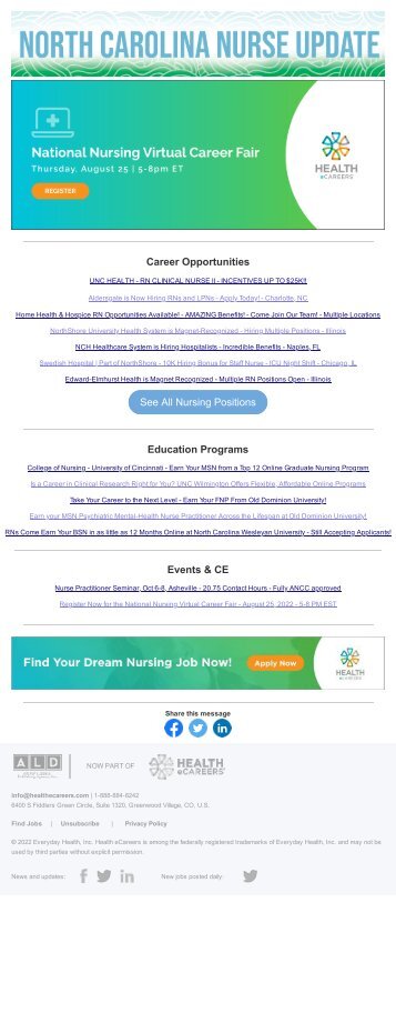 North Carolina Nurse Update - August 2022 