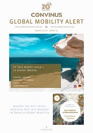 CONVINUS Global Mobility Alert Week 32.2022