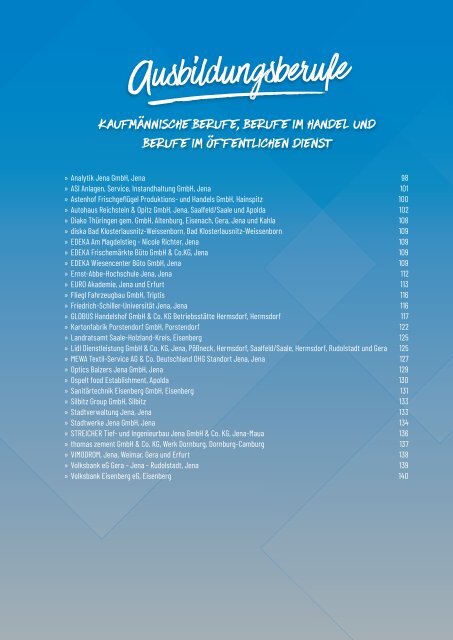 Ausbildungs-Navi für Jena und den Saale-Holzland-Kreis 2023 Anzeigenteil