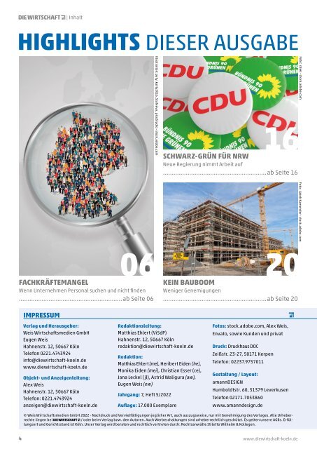 Die Wirtschaft Köln - Ausgabe 05 / 2022