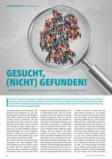 Die Wirtschaft Köln - Ausgabe 05 / 2022