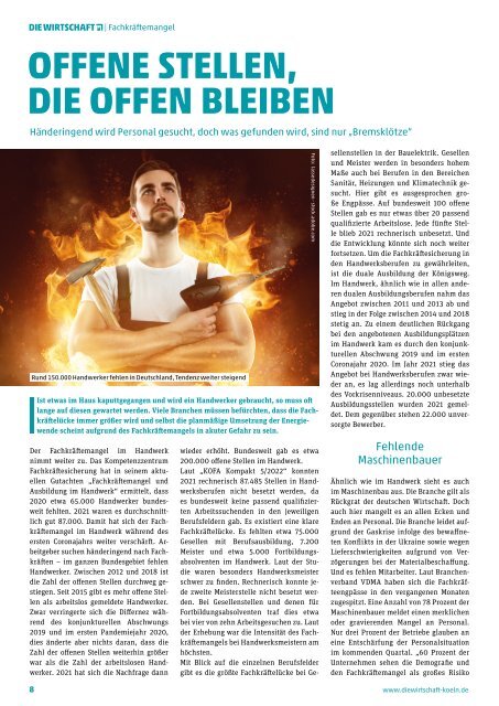 Die Wirtschaft Köln - Ausgabe 05 / 2022