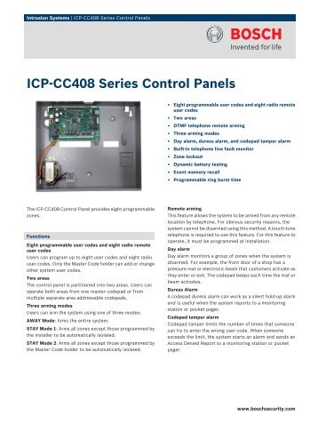 ICP‑CC408 Series Control Panels