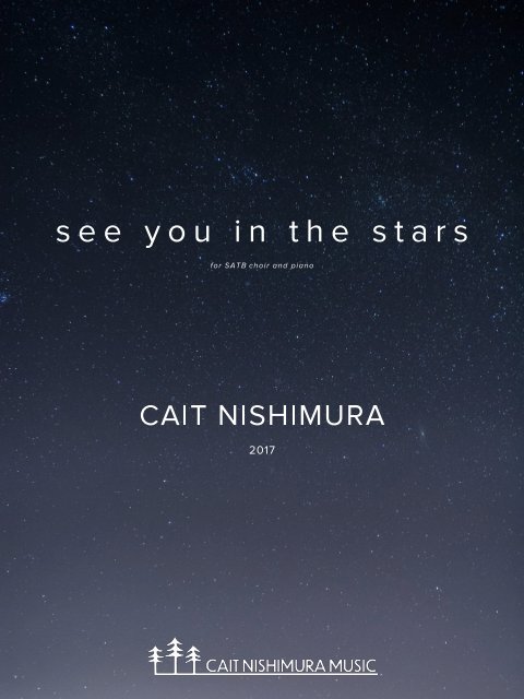 Nishimura - see you in the stars - choral score