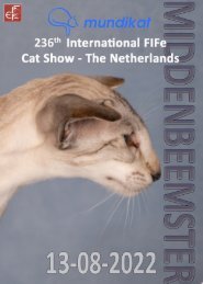 Catalog - 235. Mundikat Int. FIFe Cat Show - Middenbeemster 13-08-2022
