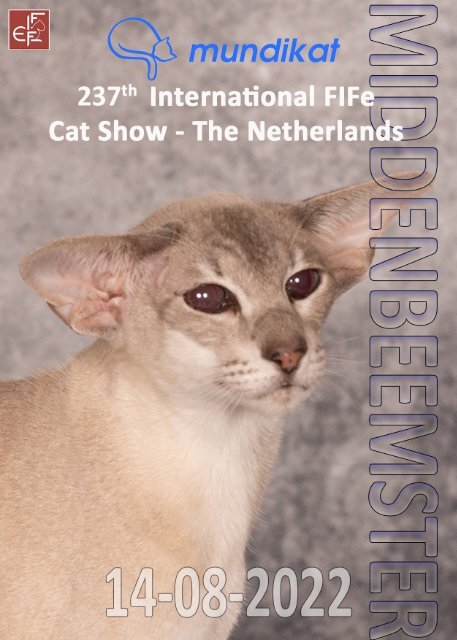 Catalog - 236. Mundikat Int. FIFe Cat Show - Middenbeemster 14-08-2022