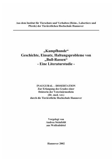 „Kampfhunde“ Geschichte, Einsatz, Haltungsprobleme von - Stiftung ...