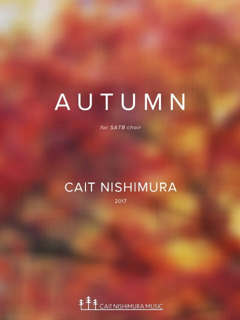 Nishimura - Autumn (choir) - score
