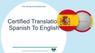 Certified Translation Spanish to English 