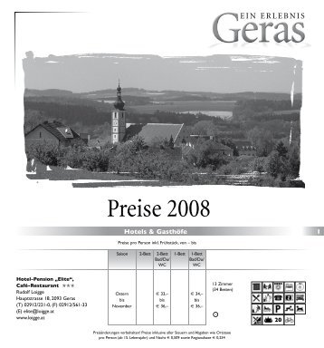 Preise 2008 - Geras