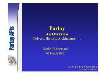 Parlay Architecture - polos