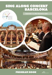 Sing Along Concert Barcelona 2022 - Program Book