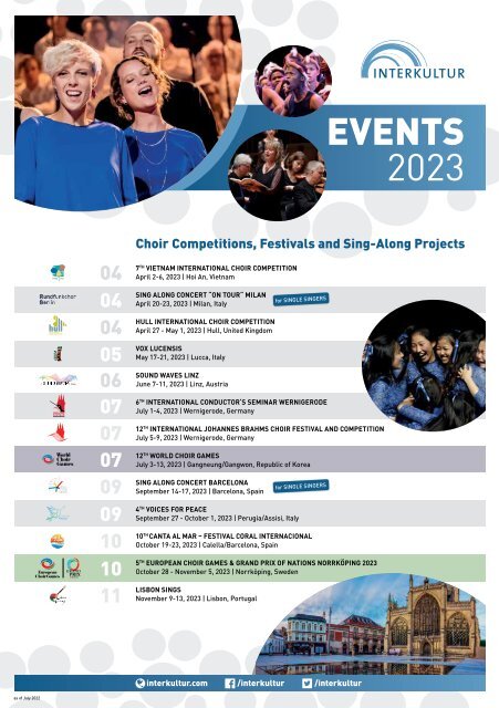 Sing Along Concert Barcelona 2022 - Program Book