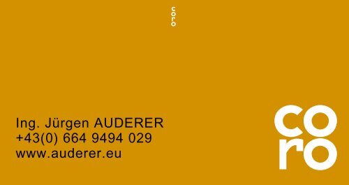 Katalog Coro 2022 - Ing. Jürgen Auderer