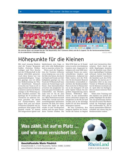 TSG-Heimspiel 2022/23 1. Halbserie