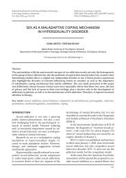 Sex as a maladaptive coping mechanism in hypersexuality disorder