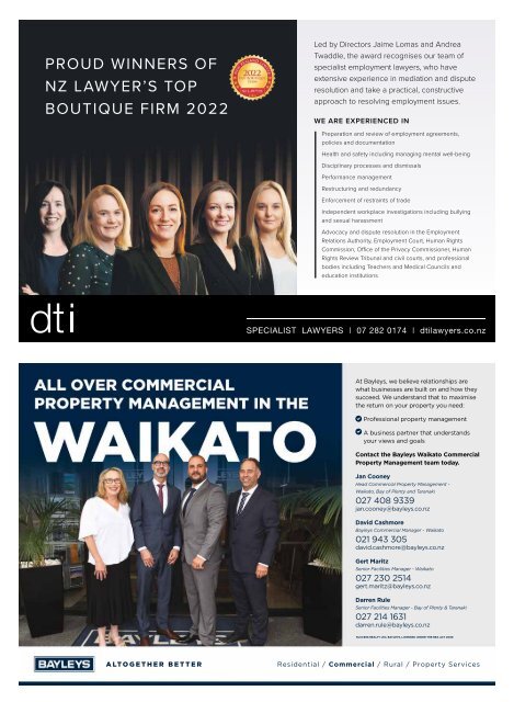  Waikato Business News July/August 2022