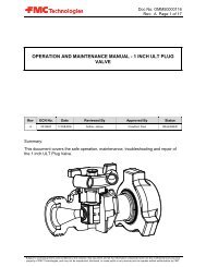 Plug Go Maintenance Sheet.pdf Operating & Maintenance Manual - FMC Technologies