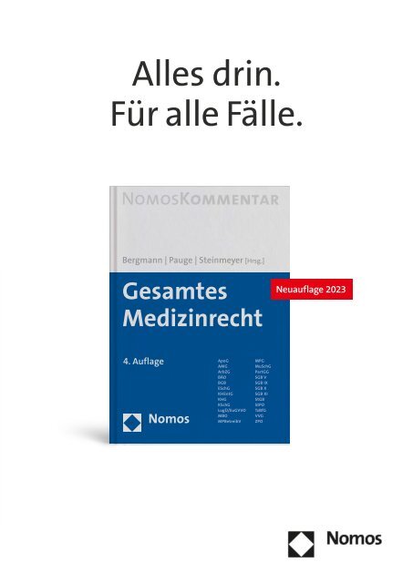 Prospekt Gesamtes Medizinrecht