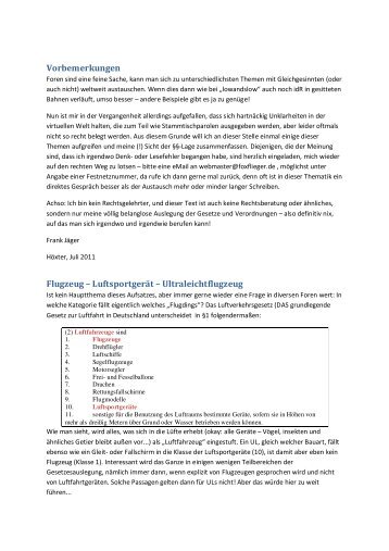 Luftsportgerät – Ultraleichtflugzeug - Foxflieger heisst Sie herzlich ...