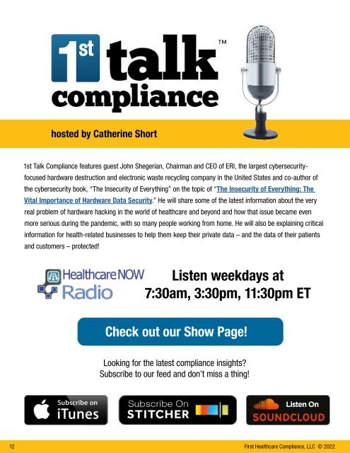First Healthcare Compliance CONNECT August 2022
