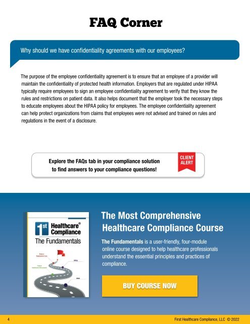 First Healthcare Compliance CONNECT August 2022