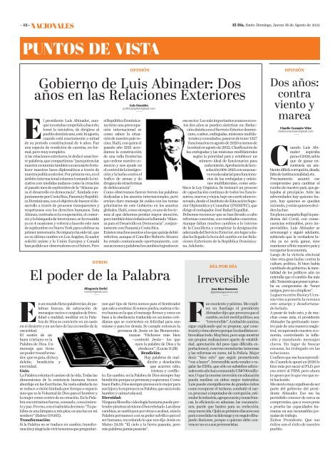 Edición impresa 18-08-2022