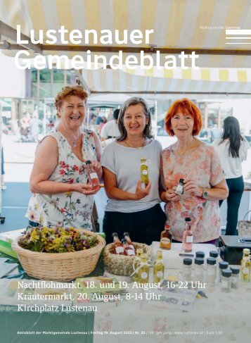 Lustenauer Gemeindeblatt Nr. 33 | Freitag, 19. August 2022