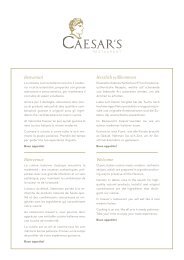 Caesar's Menu